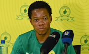 Sphelele Mkhulise during the Mamelodi Sundowns press conference at Chloorkop on October 12.