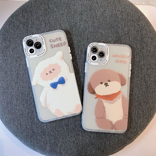 Title 2, Cute Cartoon Lamb Dog iPhone Case Silicone. Pro...