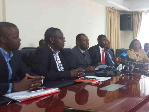 Nairobi county officials and members of the doctors union during a meeting at City Hall after which health workers called off their strike, September 30, 2016. /JULIUS OTIENO