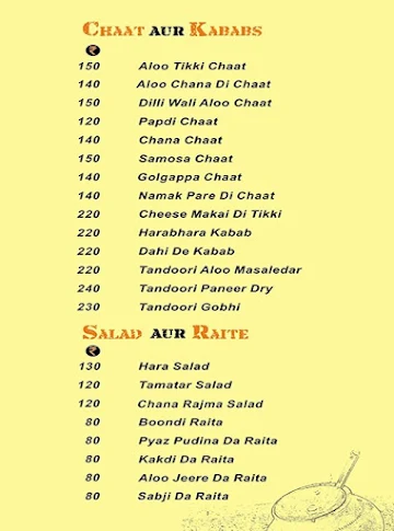 Jassi De Parathe menu 