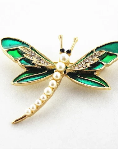 Grüner Libellen-Pin, stilvoll für R - 0