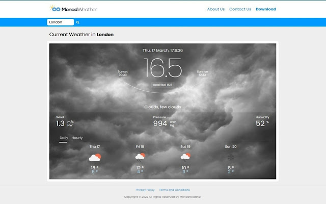 Weather Forecast chrome extension