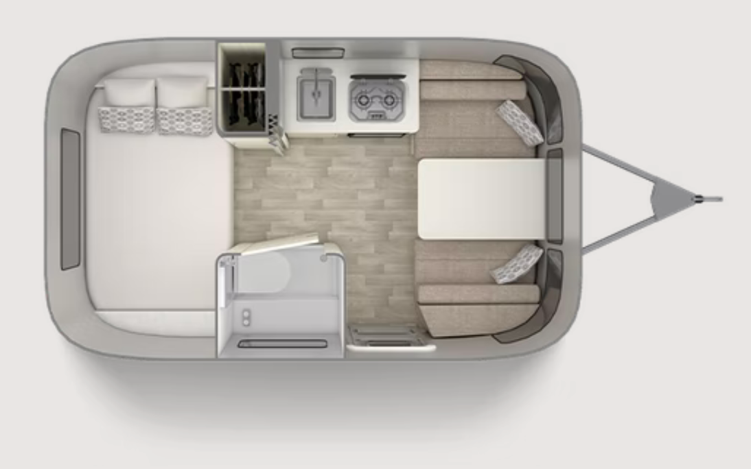 Airstream Bambi 16RB floorplan