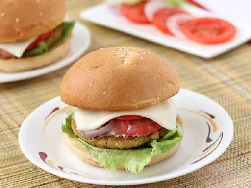 Aloo Tikki Loaded Cheese Burger