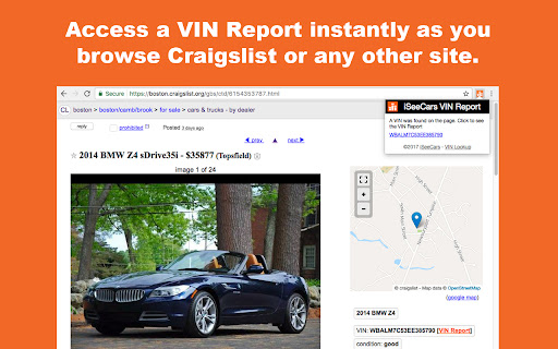 iSeeCars Instant VIN Report