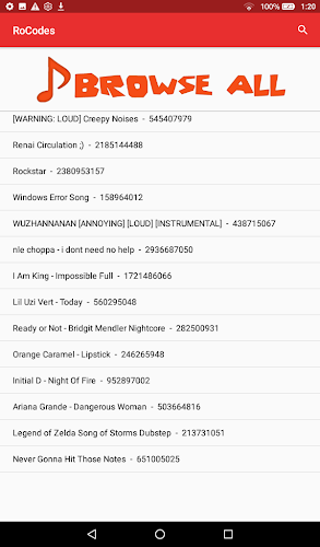 Pobierz Najnowsza Wersje Rocodes Roblox Music Game Codes Apk App Przez Nerfplz Software Na Urzadzenia Z Systemem Android - muzyka do roblox kody