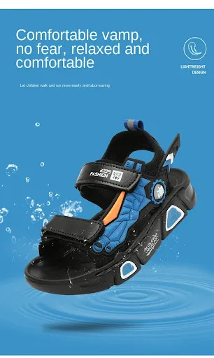 Title 5, New Boys Beach Velcro Soft Sole Sandals, perfec...