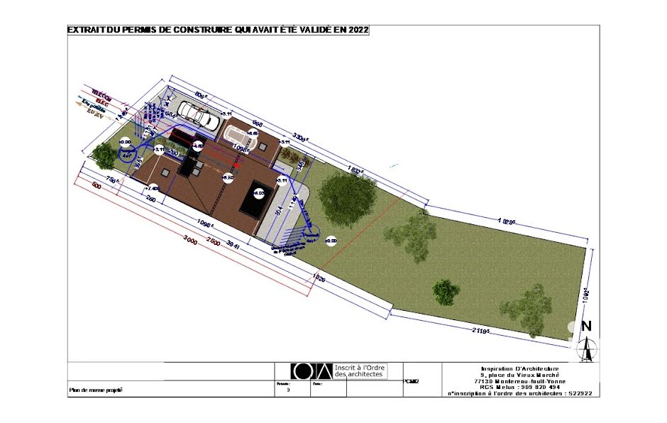 Vente terrain  626 m² à Voulx (77940), 50 000 €