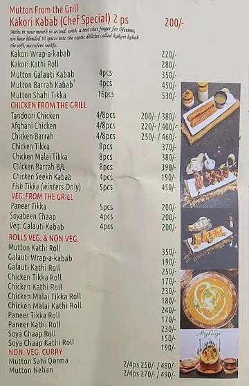Mughalage Food menu 