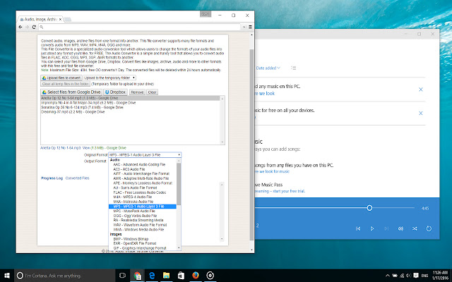 Audio, Archive Converter chrome extension