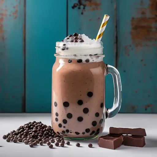 Chocolate Chips Bubble Milk [450 Ml, 1 Mason Jar]