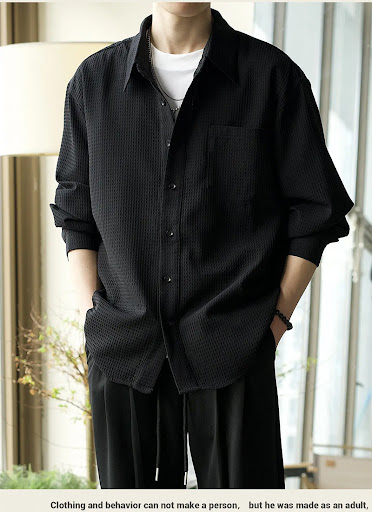 Title 2, Sense Of Design Mens Long Sleeve Shirt Solid C...