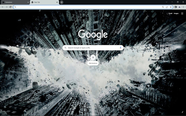 The Dark Knight Rises Browser Theme chrome extension