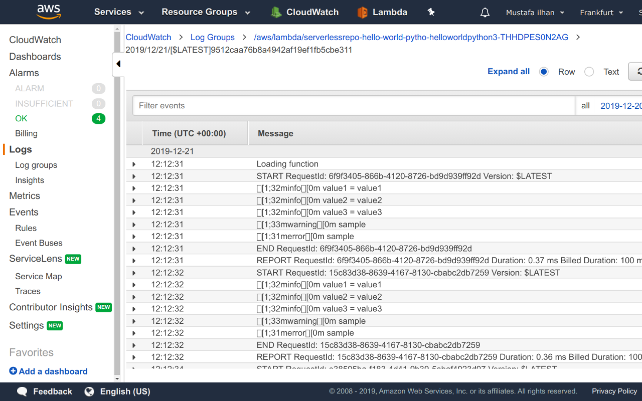 Colorize AWS CloudWatch Logs Preview image 6