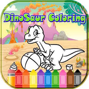 Dinosaur Coloring Book Game logo