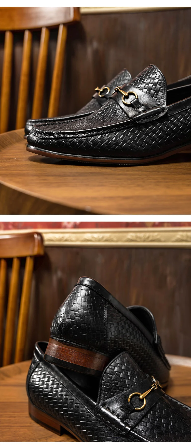 Title 3, Zakelijke Casual Heren Geweven Loafers Lederen ...