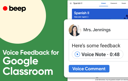 Audio Recordings for Google Classroom - Beep Preview image 0