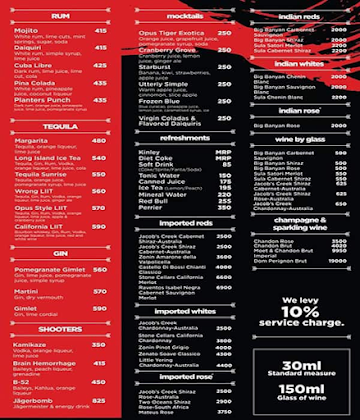 OPUS menu 