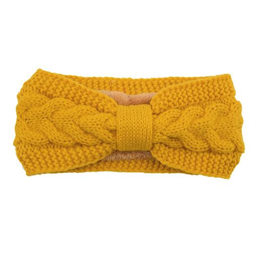 Title 19, Fleece Knitted Headband with Twist Bow, a cozy ...