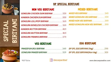 Deccan Paradise menu 