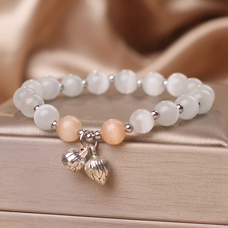 Title 1, Bracelet deux pièces fleurs en opale pour femme...
