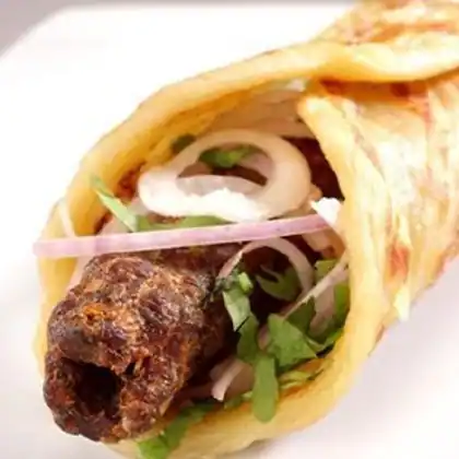 Mutton Seekh Kebab Roll (2 Pcs)