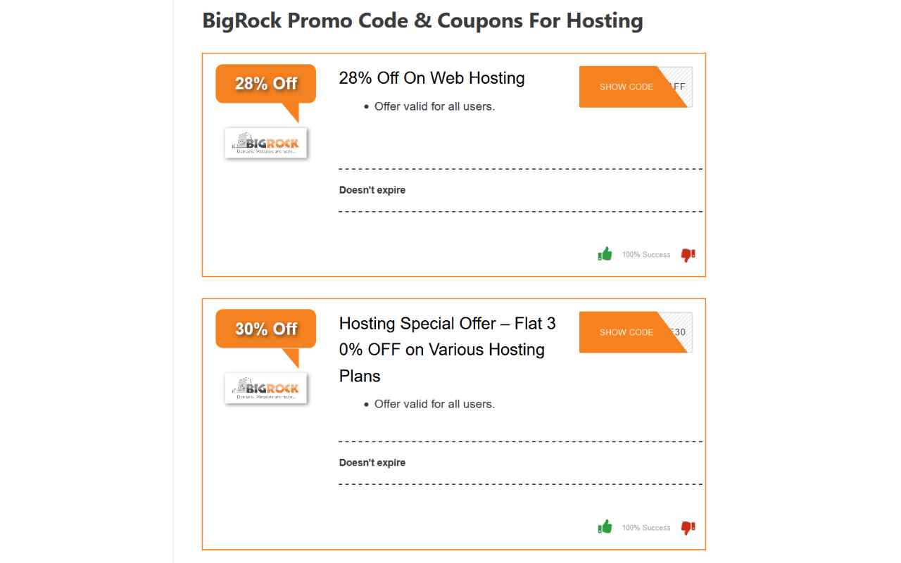 BigRock Promo Code & Coupons Preview image 1