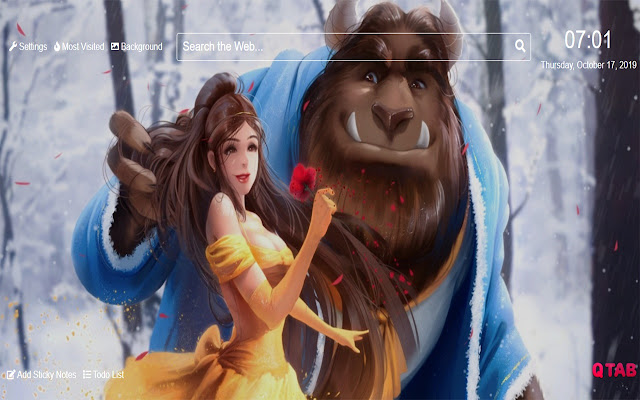 Beauty and the Beast Wallpapers New Tab Theme