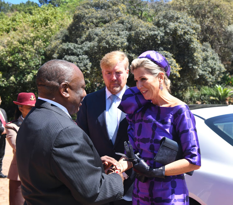 President Cyril Ramaphosa hosted King Willem-Alexander and Queen Máxima of the Netherlands on a state visit to the Union Buildings in Pretoria on Thursday.