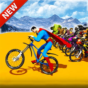 Download Superheroes Bmx Bicycle Stunts: Free Speed Racing For PC Windows and Mac