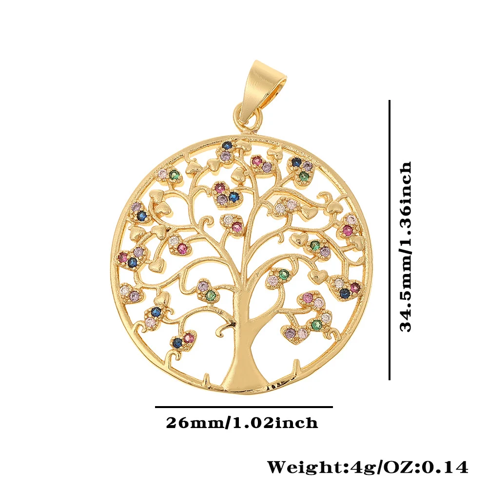 Title 26, Kleurrijke Zircon Light Luxury Tree Of Life han...