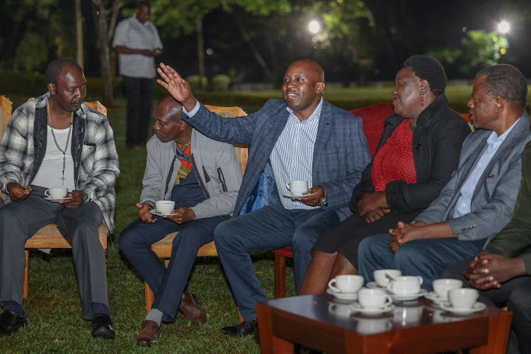 Western Kenya leaders at Kakamega State Lodge on February 3, 2024