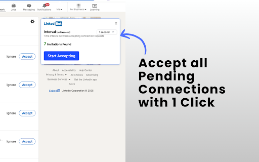LinkedBot: Массовое принятие приглашений в LinkedIn