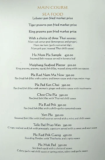 Meiphung menu 