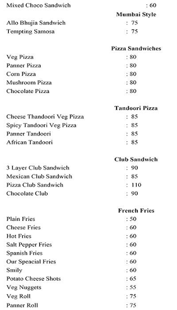 Night Mode Sandwich & Juice Shop menu 