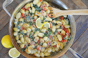 Spinach Pan Fried Gnocchi