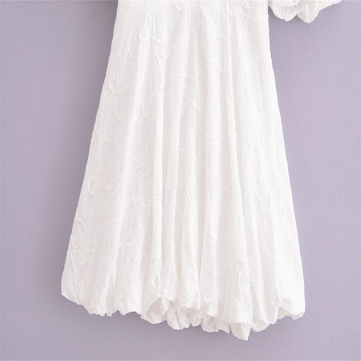 Title 14, Womens Clothing All-match White V-neck Embroid...