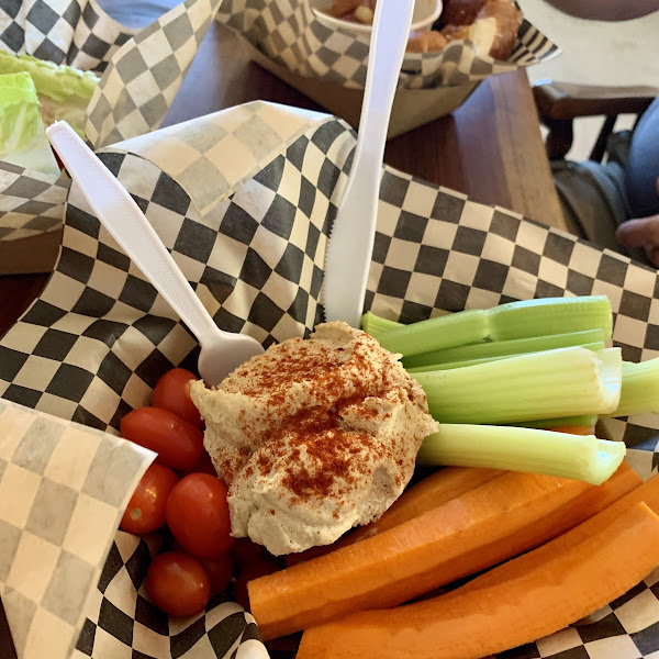 Hummus platter minus pita chips