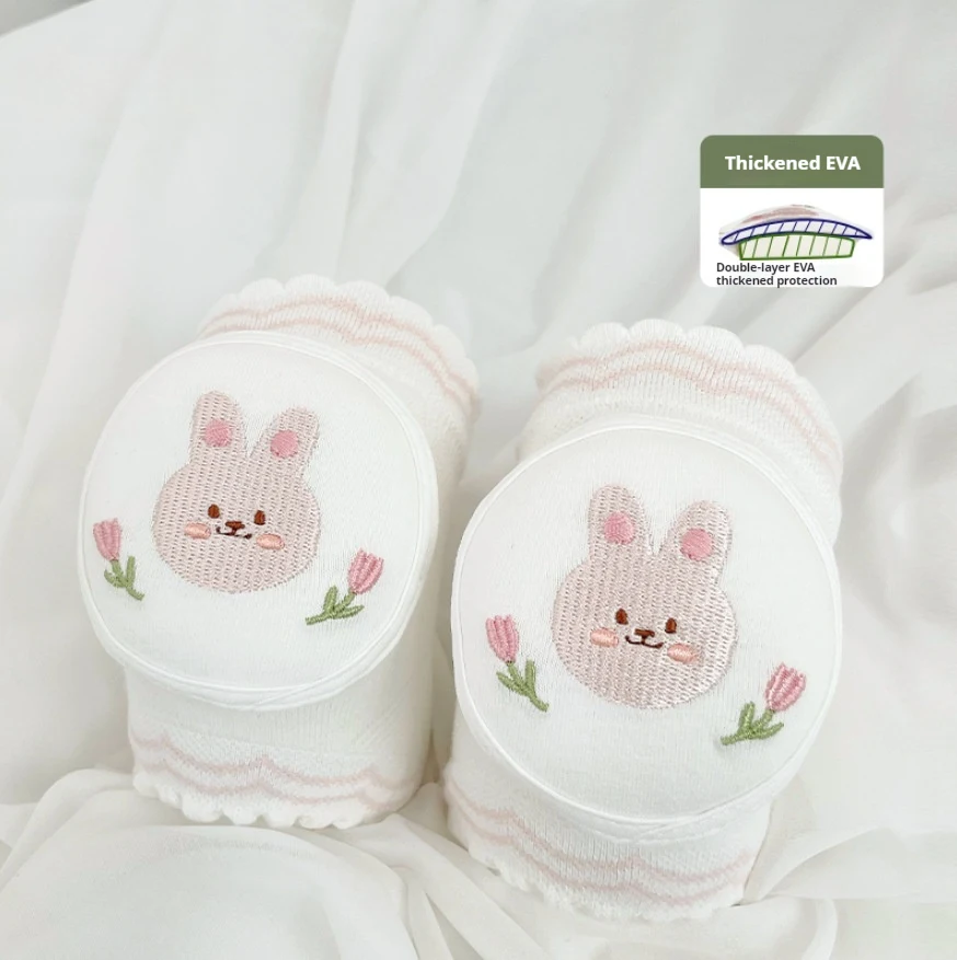 Genouillères fines d'été pour bébé, style personnalité mode, protection respirante et légère pour les genoux de bébé.