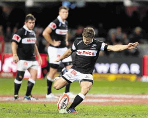 TOP OF HIS GAME: Flyhalf Patrick Lambie piloted the Sharks to their away victory over WP and also executed two fine drop goals Photo:Gallo Images