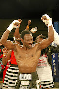 Lovemore Ndou after  the  IBO welterweight title fight against Bongani Mwelase  at Emperors Palace. 