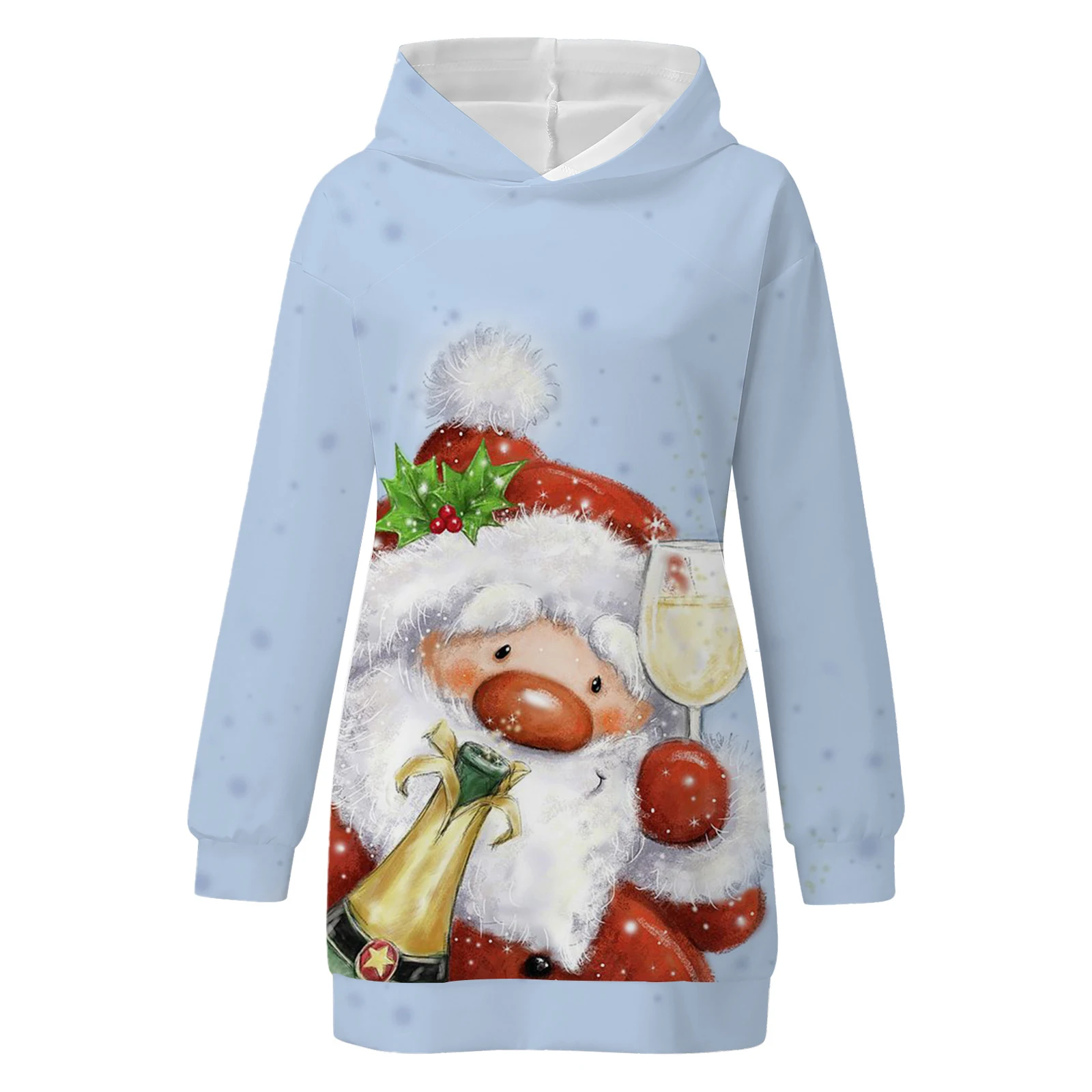 Title 7, Sudadera con capucha con estampado navideño Imp...