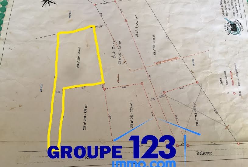  Vente Terrain à bâtir - 966m² à Brion (89400) 