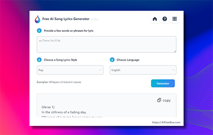 AI Song Lyrics Generator -Craft Unique Lyrics small promo image