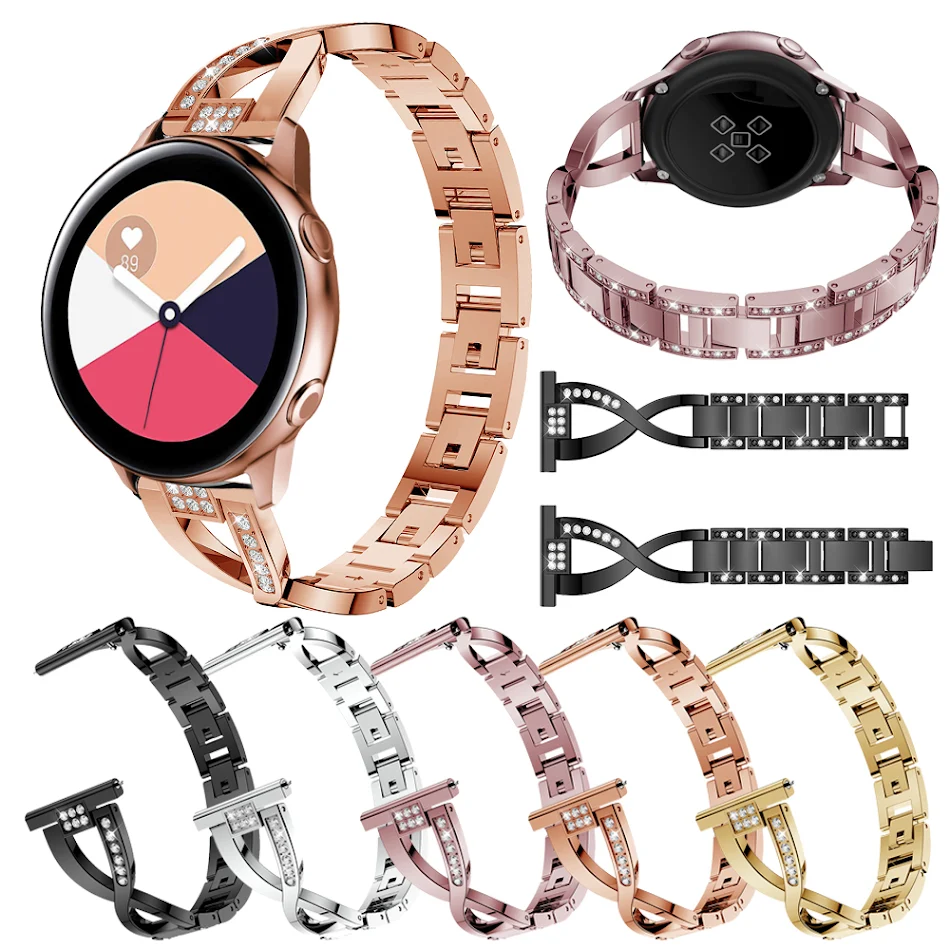 Stainless steel watch band with water drill