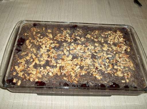 Cherry Dump Cake with Walnuts