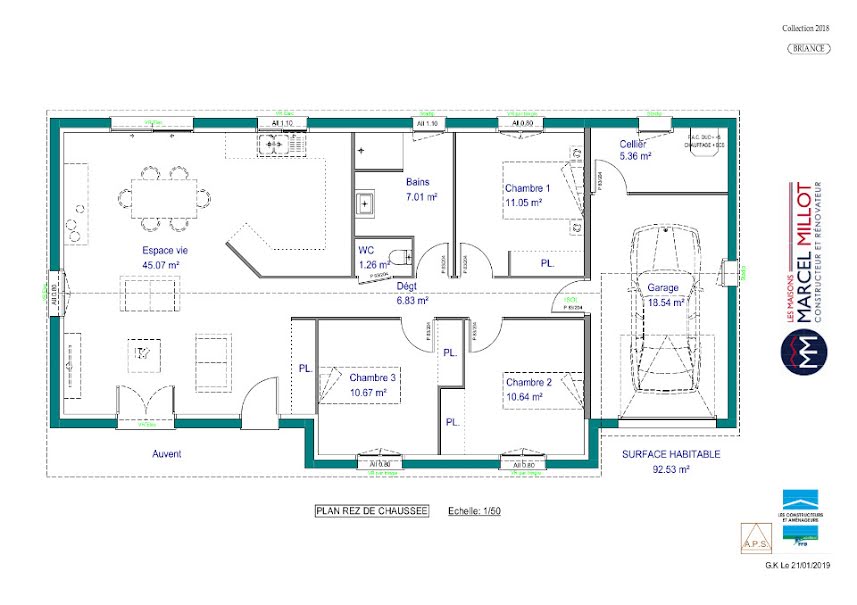 Vente maison neuve 5 pièces 92 m² à Saint-Just-le-Martel (87590), 226 700 €