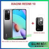 Combo Kính Cường Lực Xiaomi Redmi 10 Note 12 Note 12 Pro Redmi 10C Poco C40 Trong Suốt Không Full Màn +Dán Bảo Vệ Camera