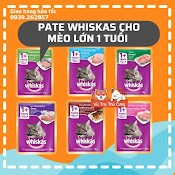 Pate Whiskas Dành Cho Mèo Lớn 1 Tuổi, Gói 80G