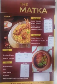 The matka kitchen menu 1